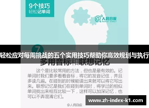 轻松应对每周挑战的五个实用技巧帮助你高效规划与执行